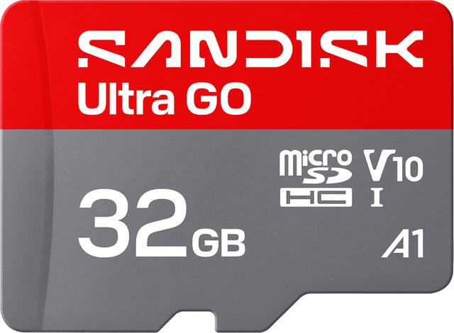 SanDisk Ultra GO microSDHC Speicherkarte Android A1, 32GB, Klasse 10 / UHS-1 U1, Multicolor - Bild 1