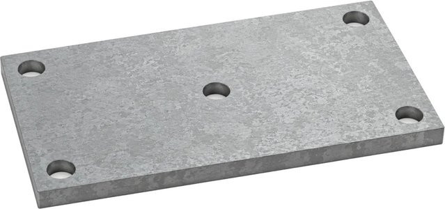 SO-TECH Anschweißplatte aus Stahl in Schwarz, B/H/T: 15 cm x 8 cm x 0,8 cm - Bild 1