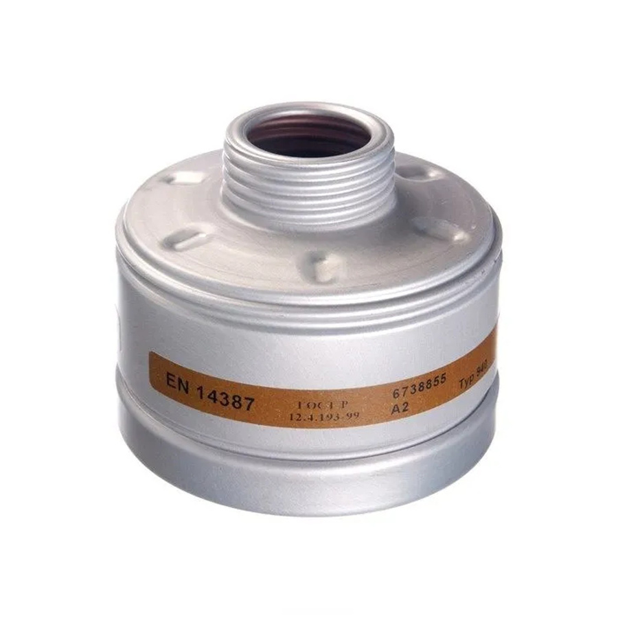 Dräger Gasfilter 940 A2 für Gasmasken mit Rd40 Anschluss in Silber - Bild 2