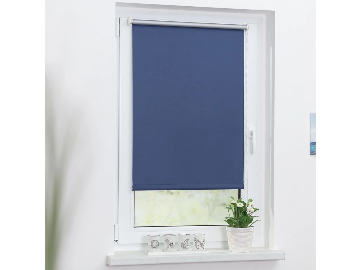 LICHTBLICK Thermo-Rollo Klemmfix in Blau, Verdunklungsqualität, B: 75 cm, H: 150 cm - Bild 3