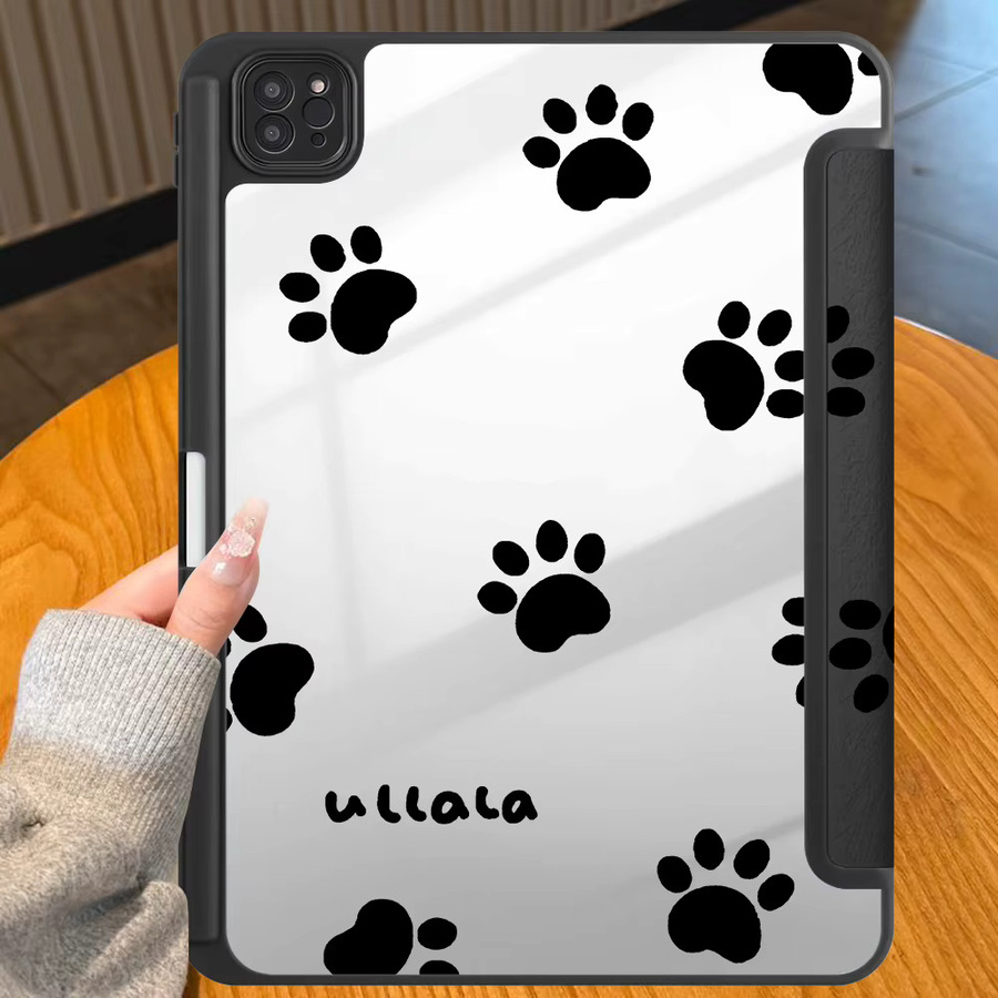 Apple iPad Hülle mit Haustier-Pfotenabdruck-Kunst Design in Multicolour für iPad Pro, Air und Mini - Bild 3