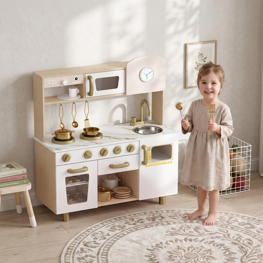 Aiyaplay Kinderküche Kaffeemaschine, Holz, Küchengeräte Zubehör, ab 3 Jahre - Bild 2