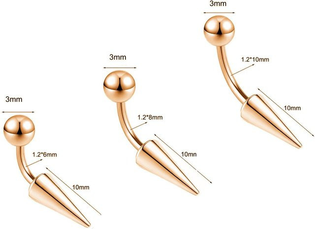 Augenbrauenring Edelstahl, Rose Gold, Damen - Bild 1
