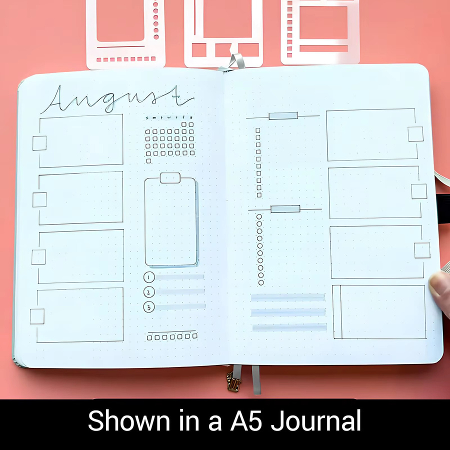 Bview Art 3er-Pack flexible Schallplattenschablonen aus Kunststoff für Journaling, Scrapbooking und Skizzieren - Bild 2