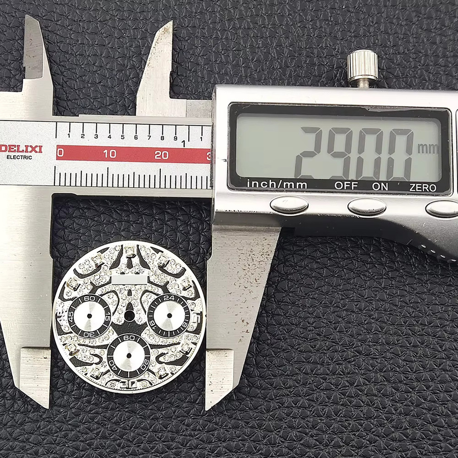 Zifferblatt mit Diamanten, 29/29,5 mm, für VK63 VK64 Uhrwerk - Bild 2