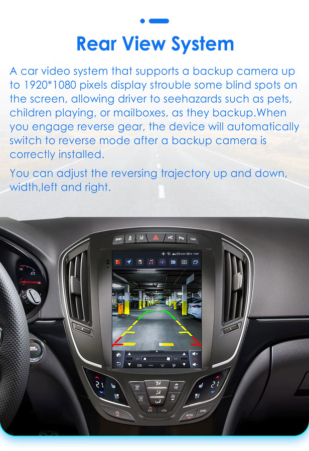 Hizpo Android 13 Autoradio mit 9,7 Zoll vertikalem Tesla-Stil Bildschirm für Opel Insignia und Buick Regal 2014-2018, Carplay, GPS, 4G, Bluetooth, Schwarz - Bild 4