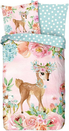 Good Morning Baumwoll Bettwäsche Sweet Renforce Multicolor mit Bettbezug und Kissenbezug, B/T/H: 135 x 200 cm und 80 x 80 cm