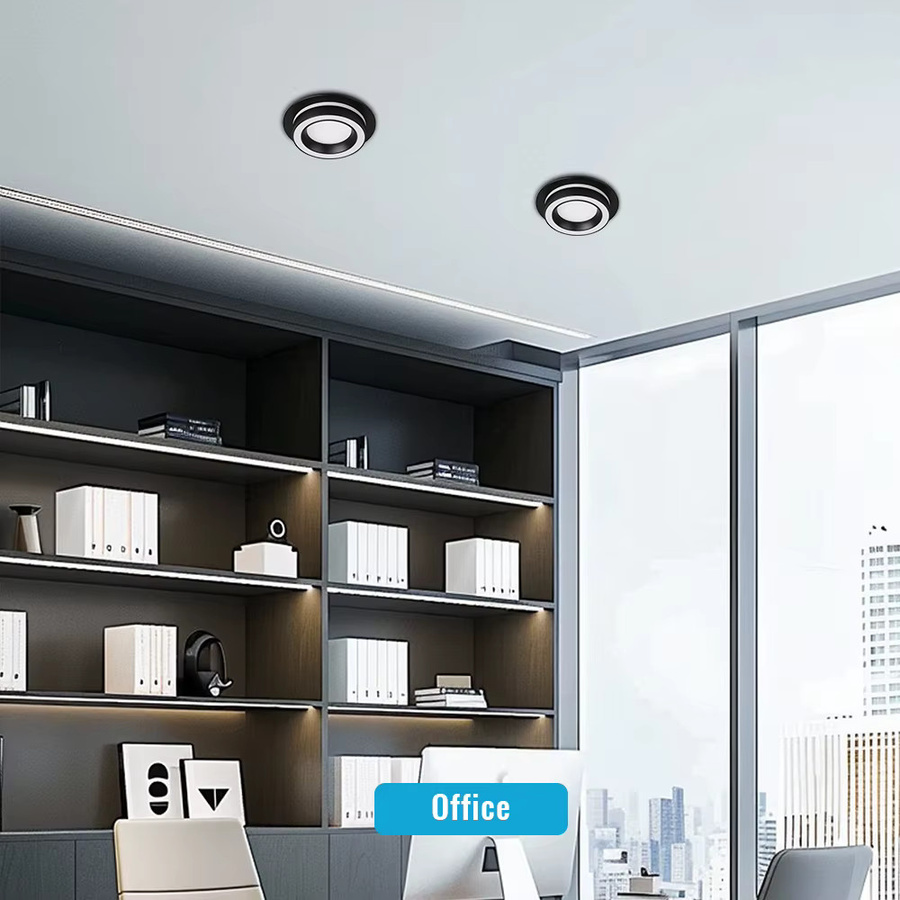 DIBILUN LED Einbau Downlight GX53 mit 3-Farbwechsel, runde Deckenleuchte für Wohnzimmer, Küche, Schlafzimmer und Flur, 220 V, Schwarz oder Weiß - Bild 6