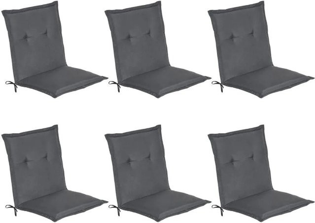 Beautissu Loft NL Niederlehner Sitzkissen 6-teilig Graphitgrau B: 100 cm, T: 50 cm, H: 6 cm - Bild 1