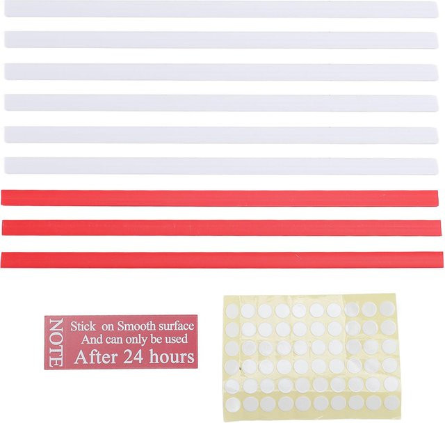 CosyHome Selbstklebende Wandhalterung für Kaffeekapseln aus PVC, Aufbewahrungshalter für bis zu 49 Kapseln, Farben: Weiß und Rot - Bild 1