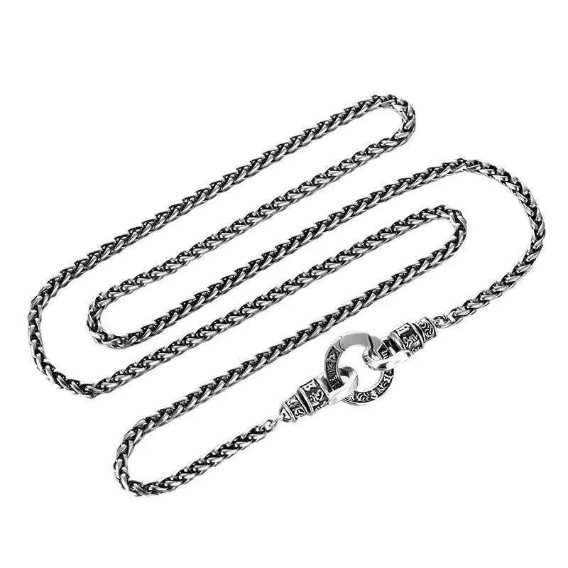 SAY Halskette mit Anhänger, 925 Silber, Vintage, Unisex - Bild 2