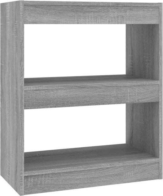 vidaXL Bücherregal und Raumteiler in Grau Sonoma, B/T/H: 60 x 30 x 72 cm - Bild 1