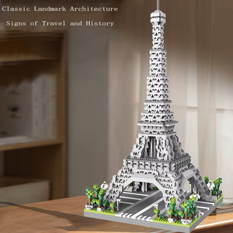 KNYYSECQ Paris Eiffelturm Mikropartikelblock, Gebäudemodell, Montage - Bild 3