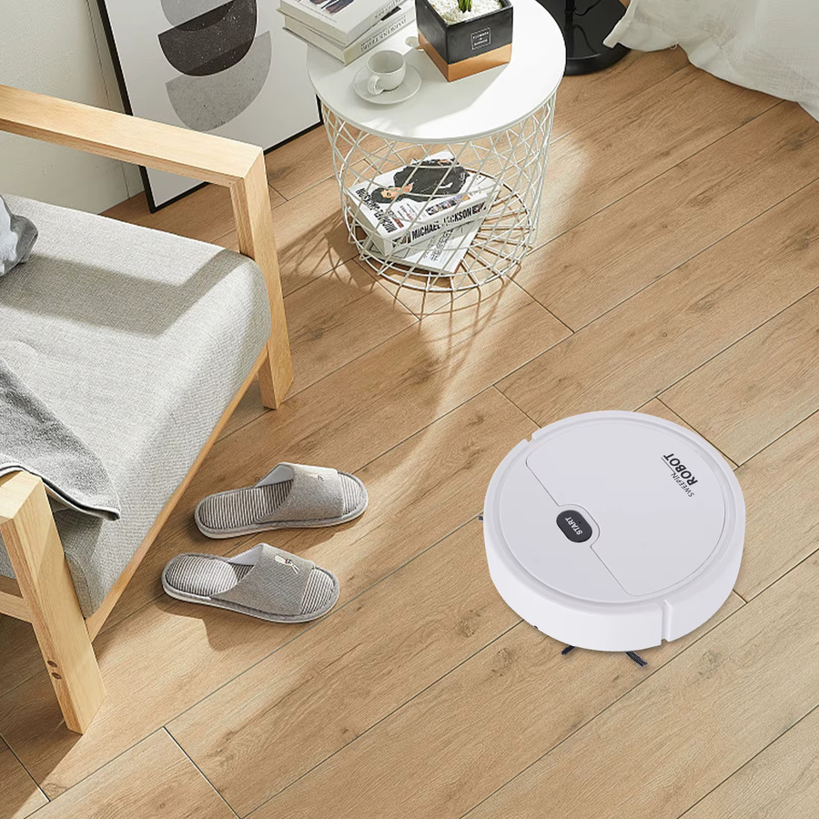 Bymaocar Mini 3-in-1 Roboter-Staubsauger und Wischmopp KT205 in Schwarz oder Weiß mit 800mAh Akku, 30 Minuten Laufzeit und 50dB leiser Reinigung für Tierhaare, Teppiche und Hartholz - Bild 3
