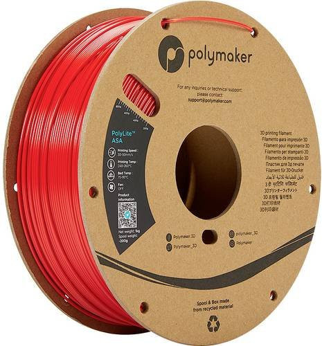 Polymaker PolyLite ASA Filament Rot 1,75 mm 1000 g UV- und witterungsbeständig - Bild 1