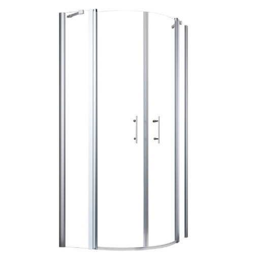 GEO Runddusche in Edelsilber mit 6 mm Glasstärke, Höhe: 195 cm, Breite: 90 cm, Tiefe: 30 cm - Bild 2