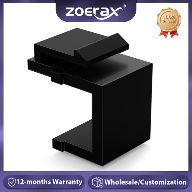 ZoeRax 30er-Pack leere Keystone-Klinkeneinsätze für Keystone-Wandplatten und Patchpanels in Schwarz und Weiß - Bild 1