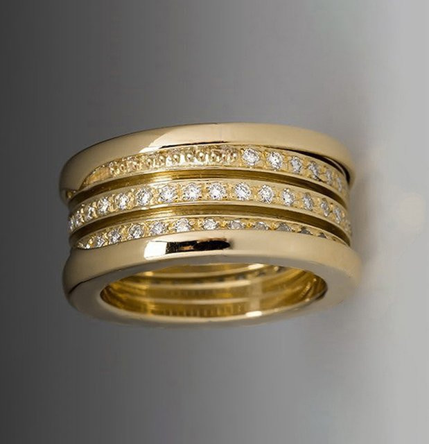 Huitan Ring, Zirkonia, Gold, Damen, Verlobung - Bild 1