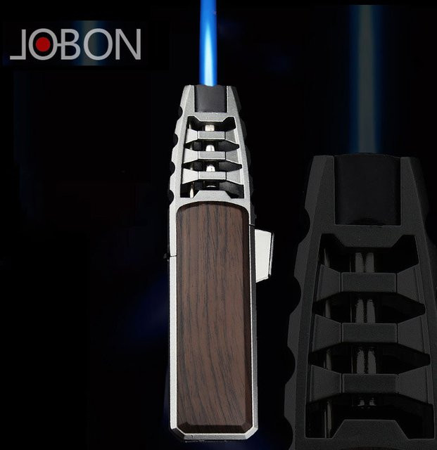 JOBON Outdoor Turbo Taschenlampe Winddicht mit Butangas-Flamme in Blau - Bild 1