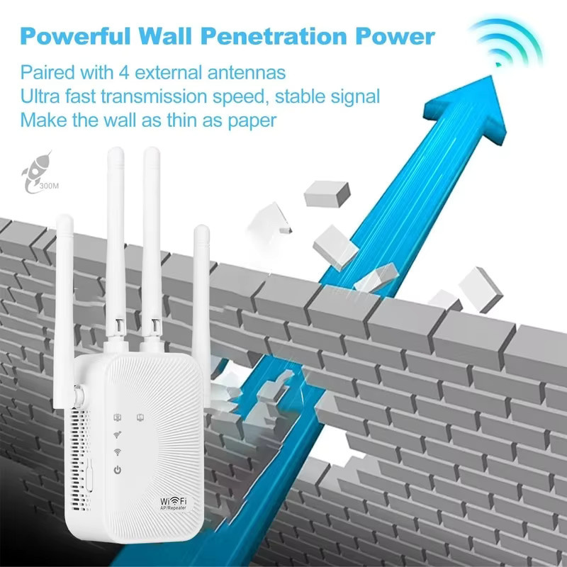 Regaton WLAN Repeater 300M 2,4G Single-Band Wi-Fi Signalverstärker in Weiß - Bild 2
