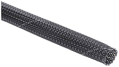 HellermannTyton Geflechtschlauch HEGPETFR04-PET-BK aus Polyester in Schwarz, Durchmesser 3 bis 7 mm - Bild 1