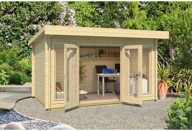 Lasita Maja Gartenhaus Dorset naturbelassen braun B/H/T: 430 x 233,7 x 320 cm - Bild 1