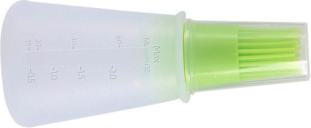 Fishine Silikonölflasche mit Pinsel und Skala in Weiß für BBQ und Küche - Bild 1