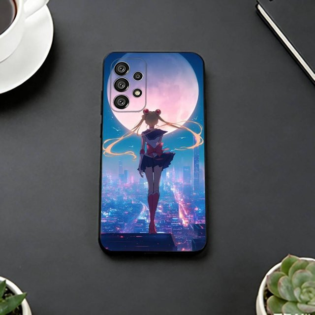 Sailor Moon Anime Handyhülle für Samsung Galaxy S23 Ultra 5G, Schwarz/Mehrfarbig - Bild 1