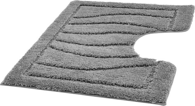Tuffi Badematte Lasse in Grau und Anthrazit aus Polyester, schnelltrocknend und nach OEKO-TEX Standard 100 zertifiziert, B/T: 60 x 50 cm - Bild 1