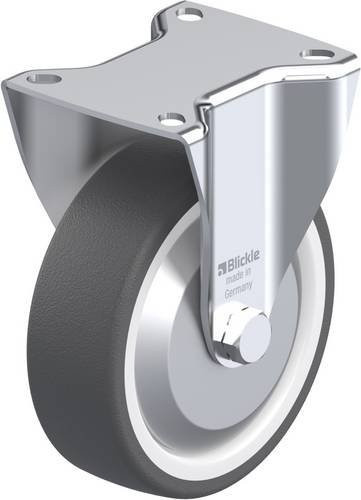 Blickle Bockrolle BK-POTH 125G-1-FA in Grau und Weiß, Rad-Durchmesser: 125 mm, Tragfähigkeit: 350 kg - Bild 1