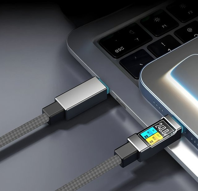 USB-C zu USB-C Schnellladekabel mit 100W Leistung für iPhone 15/16, Samsung, Huawei, Xiaomi und OPPO in Schwarz oder Grau - Bild 1
