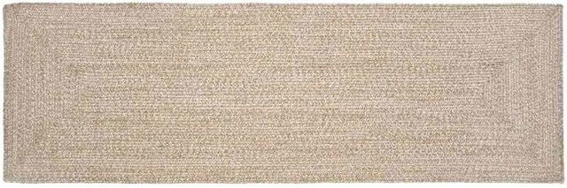 vidaXL Bereichsteppich aus Jute und Baumwolle, Braun, B/T: 80 x 200 cm - Bild 1