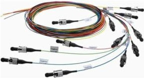 Telegärtner LWL Pigtail-Set OM3 in Multicolour, 12 Stück, 50/125 - Bild 1