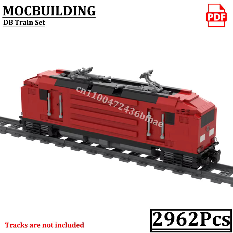 MOCBUILDING DB BR 143-Lokomotive mit Beifahrerautos, Ausstellungszug-Set, Modell, Konstruktionsspielzeug - Bild 2