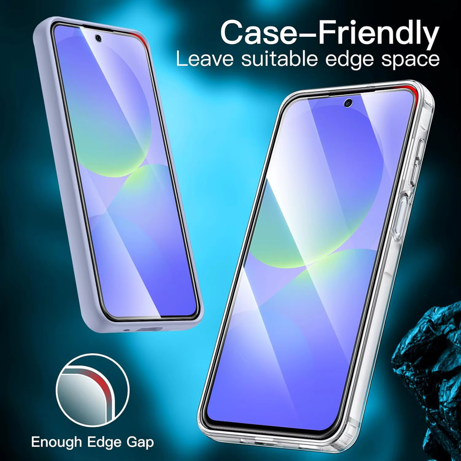 2 Stück Samsung Galaxy A57 A37 A17 Panzerglas Displayschutzfolie transparent mit vollständiger Abdeckung - Bild 2