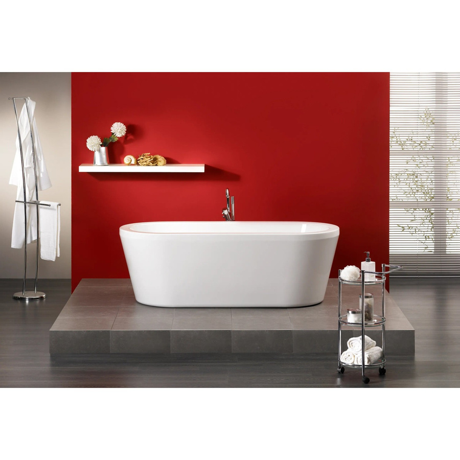 Freistehende Badewanne OTTOFOND Flora in Weiß, oval aus Acryl, B/H/L: 80 x 44 x 180 cm - Bild 2