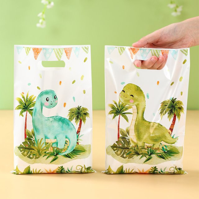 Huiran Dinosaurier Geschenkbeutel für Süßigkeiten und Cookies, Mehrfarbig, Partydeko für Kindergeburtstage - Bild 1