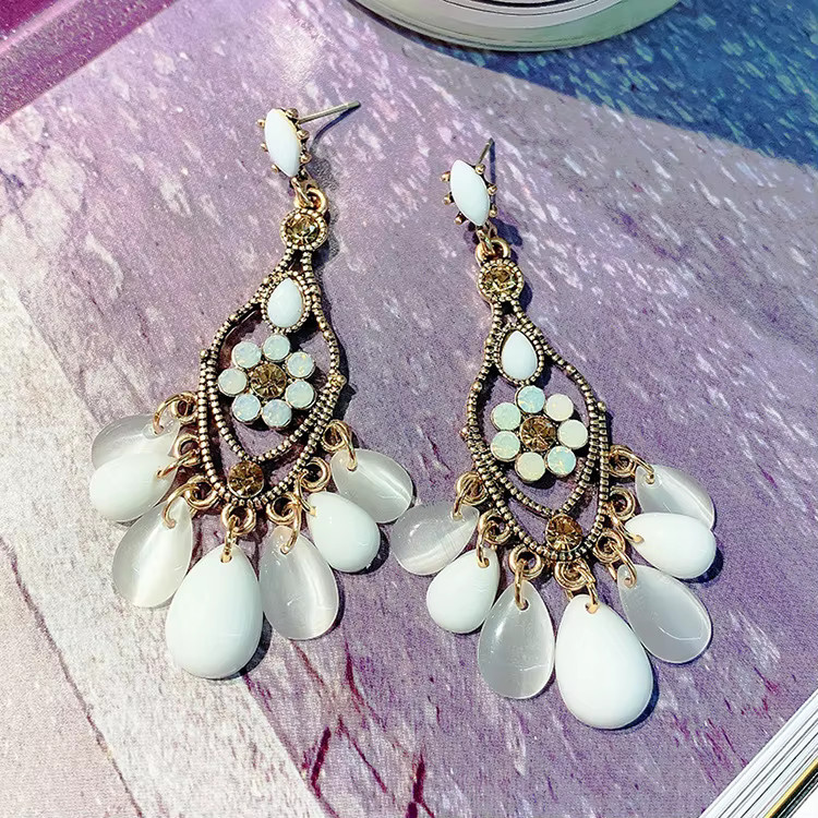 DREJEW Ohrringe, Vintage, Kristall, Gold, Damen - Bild 4