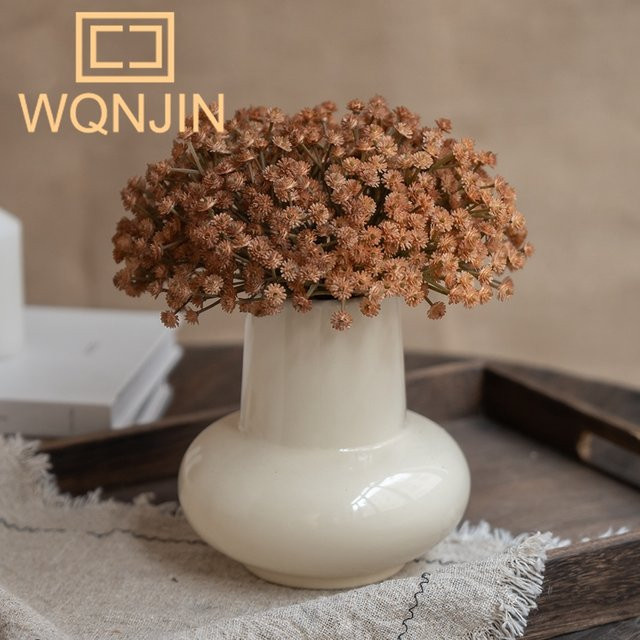 WQNJIN 3er-Set Retro Blumenbouquet in Herbstfarben für Hochzeiten und Dekoration, Mehrfarbig und Orange - Bild 1