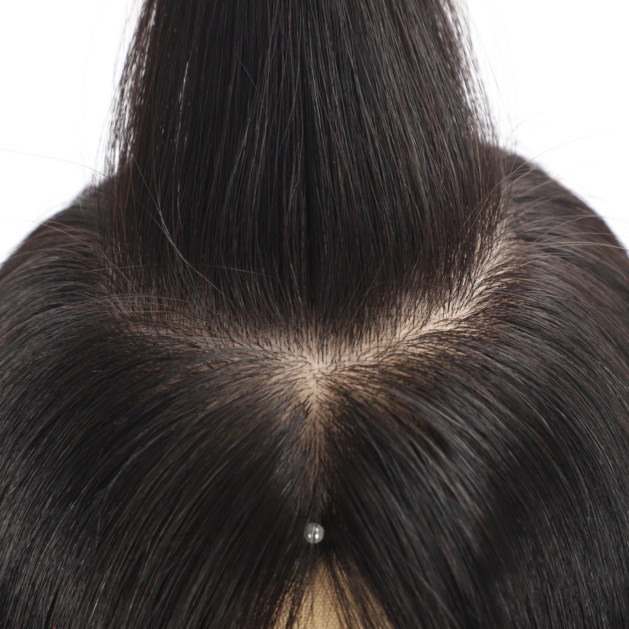 OEMG Echthaar-Perücke für Damen, glattes Haar, 180% Dichte - Bild 2