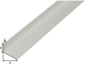 GAH Alberts Winkelprofil ungleichschenklig Aluminium eloxiert silberfarben matt B: 15 mm, H: 10 mm, Länge: 1000 mm - Bild 1