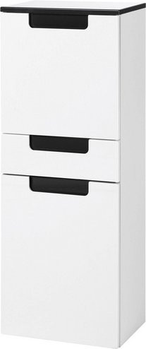 HELD MÖBEL Midischrank Siena in Weiss, Wandmontage mit Soft-Close-Türen, Breite: 40 cm, Höhe: 105 cm, Tiefe: 27 cm - Bild 1