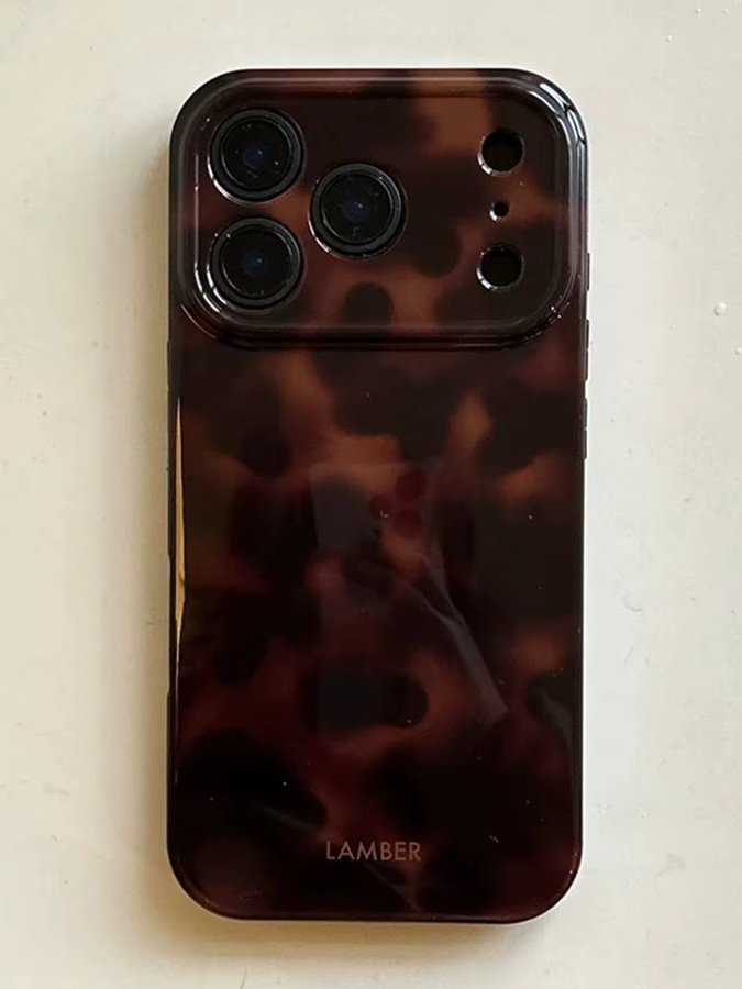 Stilvolle Handyhülle im Retro-Bernstein-Look mit Lamber-Muster für Apple iPhone 12 bis 17 Pro Max Plus Air, Farbe: Braun - Bild 7