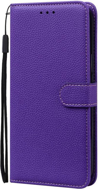 Leder Flip Brieftasche Hülle für Samsung Galaxy A32 4G (A325F) und A32 5G (A326B) in Dunkelviolett - Bild 1