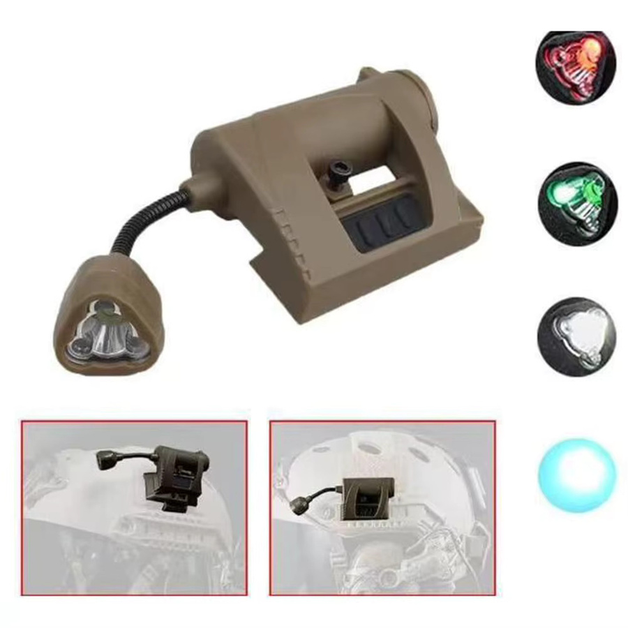 BOOIU Taktische LED Helm-Taschenlampe für Outdoor, Jagd und Radfahren in Schwarz mit 3 Modi - Bild 4