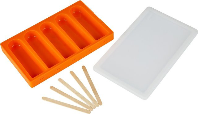 Genialo Silikonform Eis am Stiel in Orange inklusive 50 Holzstielen - Bild 1