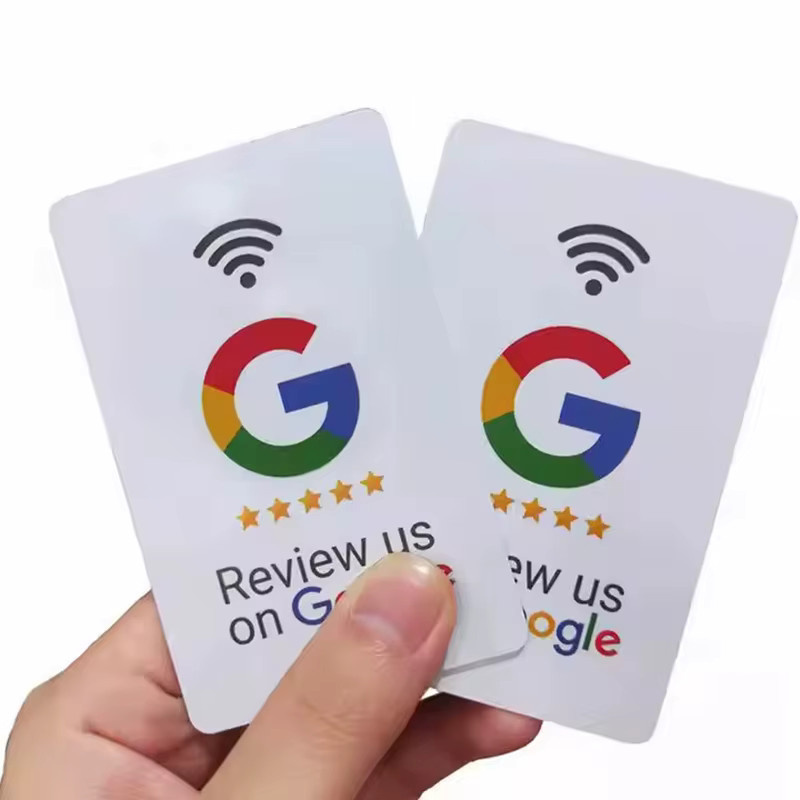 Wiederverwendbare NFC Smart Business Review Card für Google Kommentare, 13,56 MHz, kompatibel mit allen Smartphones, Schwarz und Weiß - Bild 2