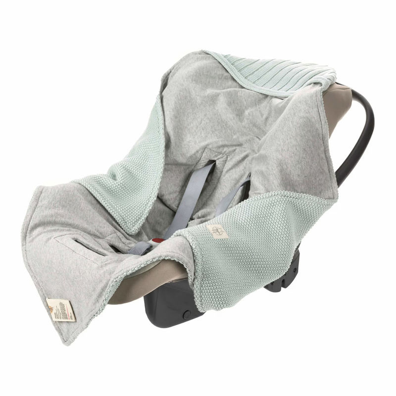 Lässig Einschlagdecke für Babys aus Bio-Baumwolle in Grün - Bild 2