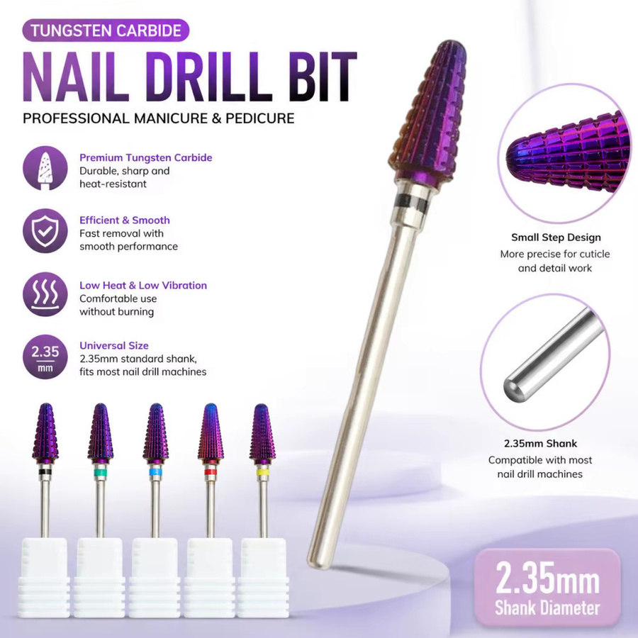 Easy Nail Nagelbohrer, lila Metallic, Unisex - Bild 4