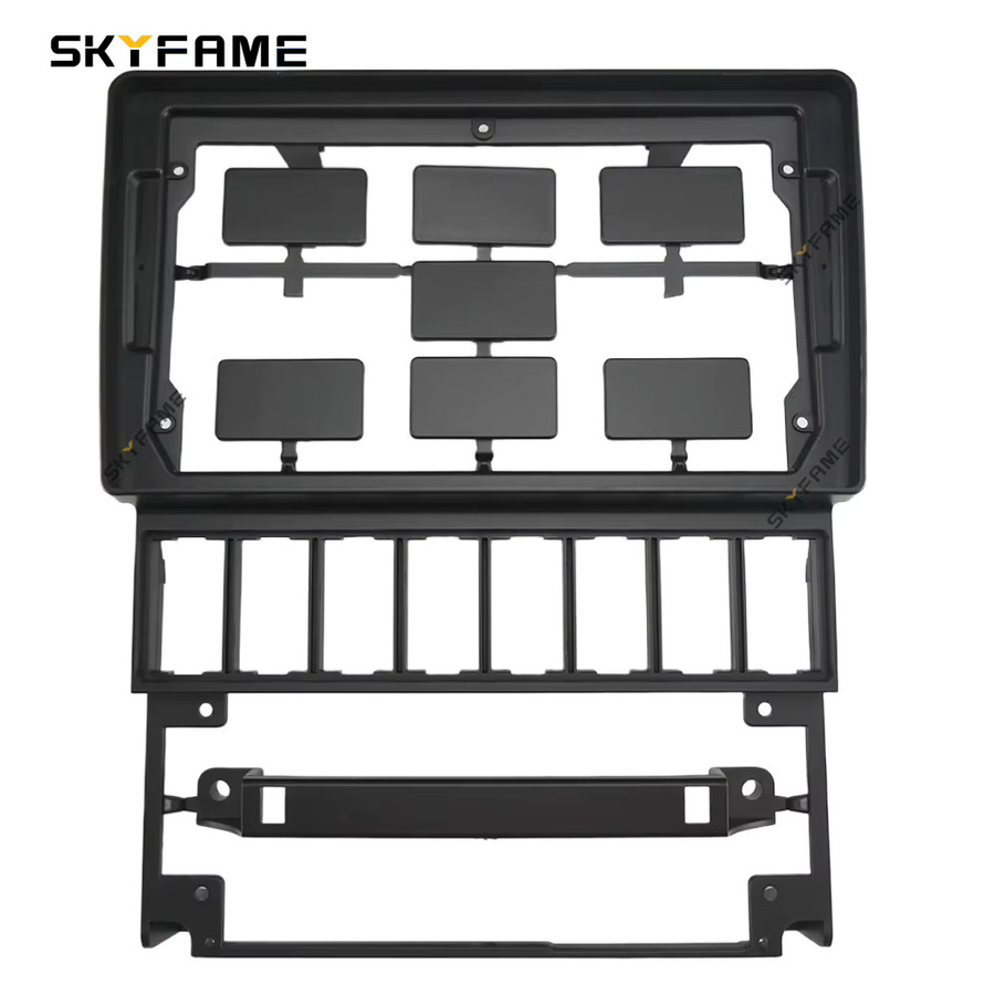SKYFAME Autoradio-Einbausatz für Audi 80 C4 B4 inklusive Android-Radio-Adapter und Armaturenbrett-Verkleidung in Schwarz - Bild 2